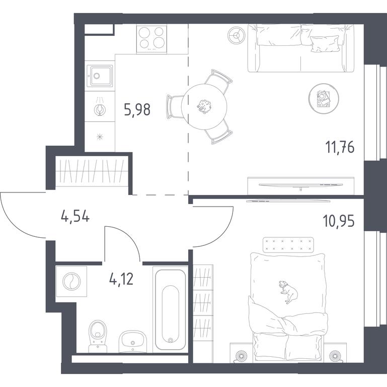 Apartment Sale, 37.35平方米 at Novoe Vidnoe, Kalinovka Village, Leninskiy City District, Moscow Region, Russia #2 Apartment Sale, 37.35平方米 at Novoe Vidnoe, Kalinovka Village, Leninskiy City District, Moscow Region, Russia #2