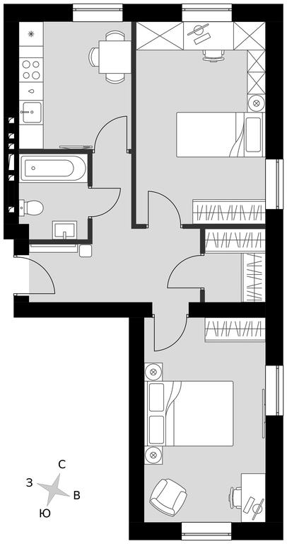 2-BD Apartment Sale, 56.23平方米 at Park Aprel, ulitsa Park Aprel, 1, Aprelevka, Naro-Fominskiy City District, Moscow Region, Russia #2 2-BD Apartment Sale, 56.23平方米 at Park Aprel, ulitsa Park Aprel, 1, Aprelevka, Naro-Fominskiy City District, Moscow Region, Russia #2