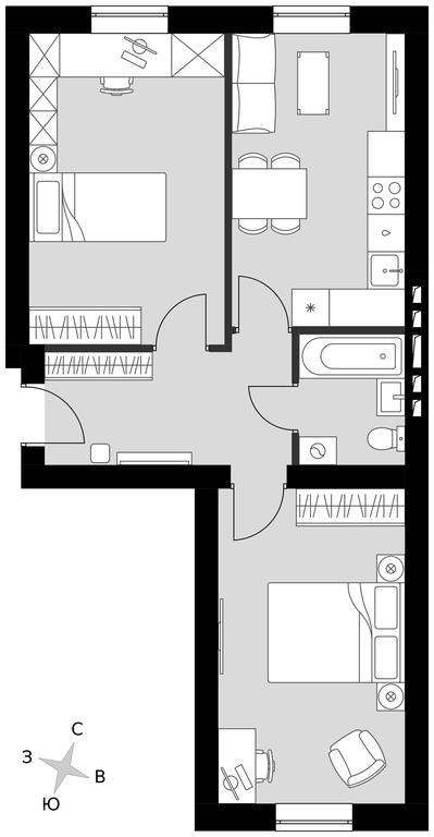 2-BD Apartment Sale, 56.42平方米 at Park Aprel, ulitsa Park Aprel, 1, Aprelevka, Naro-Fominskiy City District, Moscow Region, Russia #2 2-BD Apartment Sale, 56.42平方米 at Park Aprel, ulitsa Park Aprel, 1, Aprelevka, Naro-Fominskiy City District, Moscow Region, Russia #2