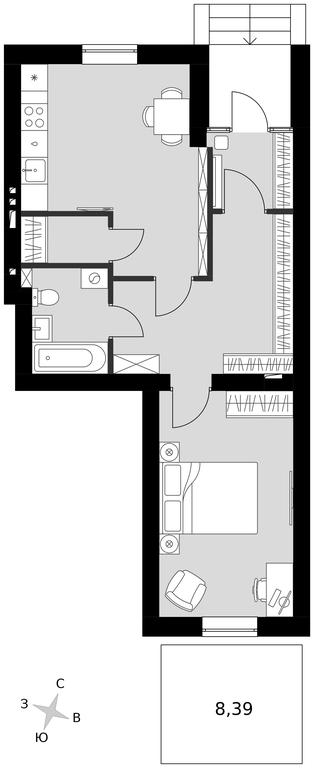 2-BD Apartment Sale, 55.02平方米 at Park Aprel, ulitsa Park Aprel, 1, Aprelevka, Naro-Fominskiy City District, Moscow Region, Russia #1 2-BD Apartment Sale, 55.02平方米 at Park Aprel, ulitsa Park Aprel, 1, Aprelevka, Naro-Fominskiy City District, Moscow Region, Russia #1