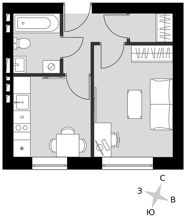 1-BD Apartment Sale, 27.86 sq. m. at Park Aprel, ulitsa Park Aprel, 1, Aprelevka, Naro-Fominskiy City District, Moscow Region, Russia #1 1-BD Apartment Sale, 27.86 sq. m. at Park Aprel, ulitsa Park Aprel, 1, Aprelevka, Naro-Fominskiy City District, Moscow Region, Russia #1
