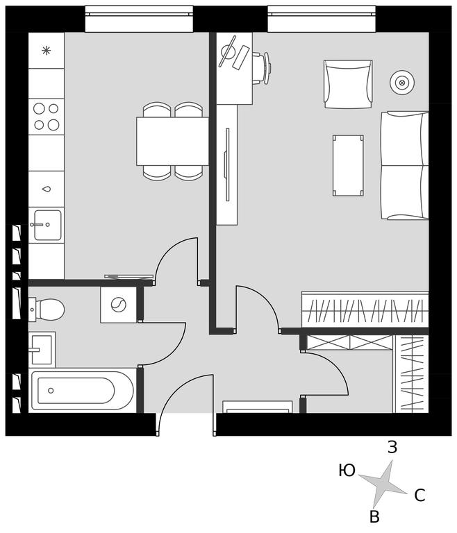1-BD Apartment Sale, 41.49平方米 at Park Aprel, ulitsa Park Aprel, 1, Aprelevka, Naro-Fominskiy City District, Moscow Region, Russia #1 1-BD Apartment Sale, 41.49平方米 at Park Aprel, ulitsa Park Aprel, 1, Aprelevka, Naro-Fominskiy City District, Moscow Region, Russia #1