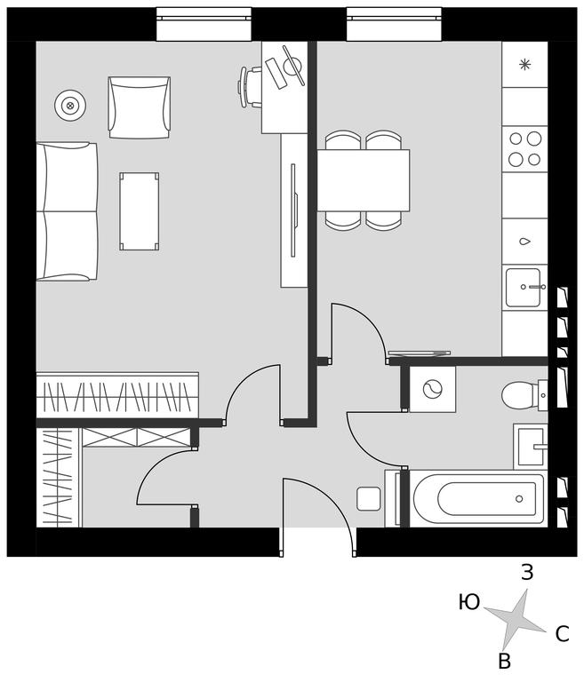 1-BD Apartment Sale, 41.49平方米 at Park Aprel, ulitsa Park Aprel, 1, Aprelevka, Naro-Fominskiy City District, Moscow Region, Russia #1 1-BD Apartment Sale, 41.49平方米 at Park Aprel, ulitsa Park Aprel, 1, Aprelevka, Naro-Fominskiy City District, Moscow Region, Russia #1