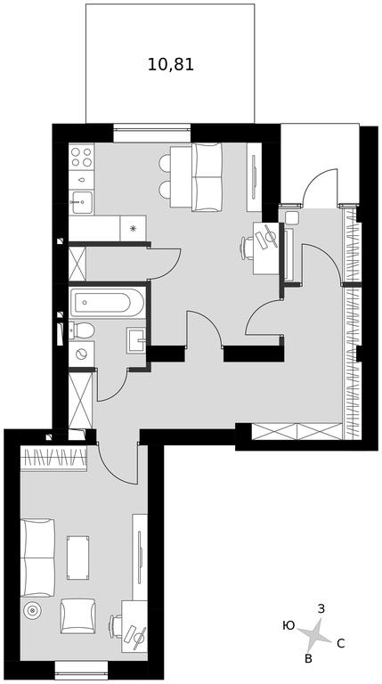 2-BD Apartment Sale, 57.62平方米 at Park Aprel, ulitsa Park Aprel, 1, Aprelevka, Naro-Fominskiy City District, Moscow Region, Russia #1 2-BD Apartment Sale, 57.62平方米 at Park Aprel, ulitsa Park Aprel, 1, Aprelevka, Naro-Fominskiy City District, Moscow Region, Russia #1