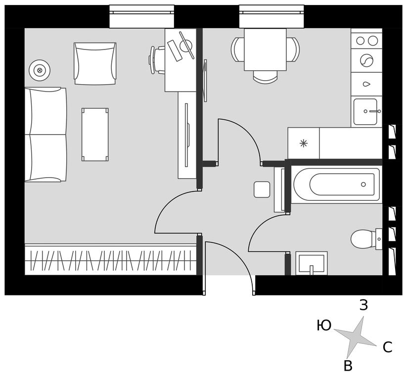 1-BD Apartment Sale, 31.53 sq. m. at Park Aprel, ulitsa Park Aprel, 1, Aprelevka, Naro-Fominskiy City District, Moscow Region, Russia #2 1-BD Apartment Sale, 31.53 sq. m. at Park Aprel, ulitsa Park Aprel, 1, Aprelevka, Naro-Fominskiy City District, Moscow Region, Russia #2