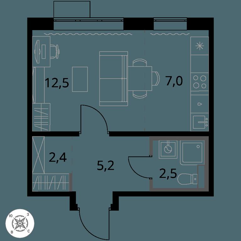Apartment Sale, 29.6 sq. m. at Pervy Sheremetevskij, Komsomolskaya Street, 16, Khimki, Moscow Region, Russia #1 Apartment Sale, 29.6 sq. m. at Pervy Sheremetevskij, Komsomolskaya Street, 16, Khimki, Moscow Region, Russia #1