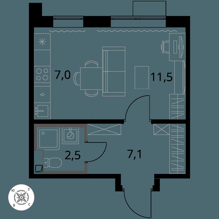 Apartment Sale, 28.1 sq. m. at Pervy Sheremetevskij, Komsomolskaya Street, 16, Khimki, Moscow Region, Russia #1 Apartment Sale, 28.1 sq. m. at Pervy Sheremetevskij, Komsomolskaya Street, 16, Khimki, Moscow Region, Russia #1