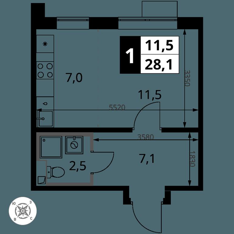 Apartment Sale, 28.1 sq. m. at Pervy Sheremetevskij, Komsomolskaya Street, 16, Khimki, Moscow Region, Russia #2 Apartment Sale, 28.1 sq. m. at Pervy Sheremetevskij, Komsomolskaya Street, 16, Khimki, Moscow Region, Russia #2