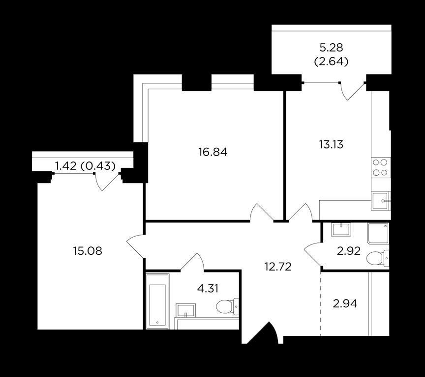 2-BD Apartment Sale, 143.5 sq. m. at RiverSky, Vostochnaya Street, 4Ак1, Moscow, Russia #1 2-BD Apartment Sale, 143.5 sq. m. at RiverSky, Vostochnaya Street, 4Ак1, Moscow, Russia #1