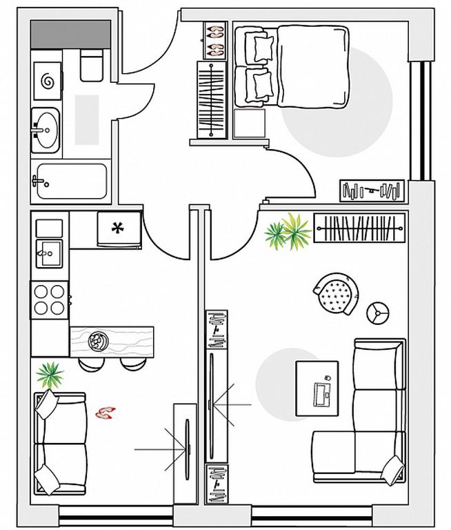 2-BD Apartment Sale, 47.12平方米 at Perets, Pyatnitskoye Highway, 58, Moscow, Russia #1 2-BD Apartment Sale, 47.12平方米 at Perets, Pyatnitskoye Highway, 58, Moscow, Russia #1