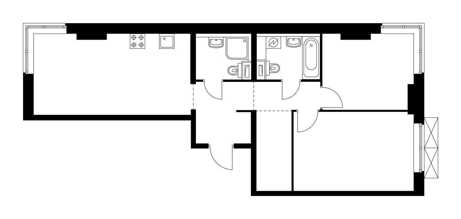 2-BD Apartment Sale, 64.4 sq. m. at Novoe Ochakovo, Stroykombinata Drive, 1с1, Moscow, Russia #1 2-BD Apartment Sale, 64.4 sq. m. at Novoe Ochakovo, Stroykombinata Drive, 1с1, Moscow, Russia #1
