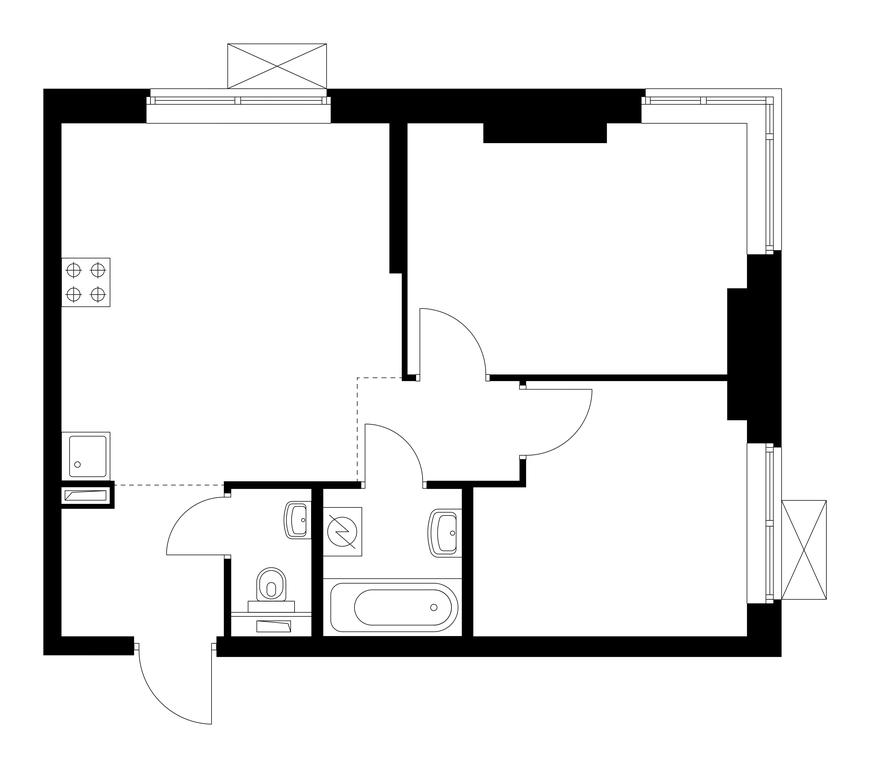 2-BD Apartment Sale, 47.8 sq. m. at Novoe Ochakovo, Stroykombinata Drive, 1с1, Moscow, Russia #1 2-BD Apartment Sale, 47.8 sq. m. at Novoe Ochakovo, Stroykombinata Drive, 1с1, Moscow, Russia #1