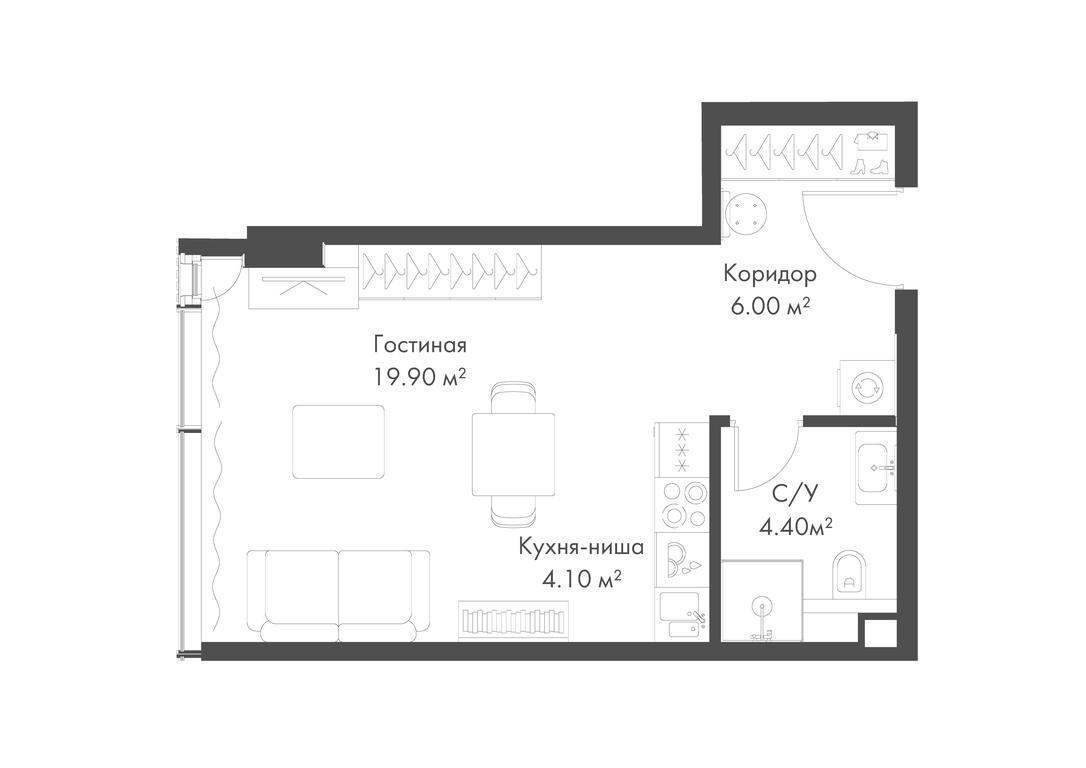 Apartment Sale, 34.4平方米 at Slava, Leningradskiy Avenue, 8с10, Moscow, Russia #2 Apartment Sale, 34.4平方米 at Slava, Leningradskiy Avenue, 8с10, Moscow, Russia #2