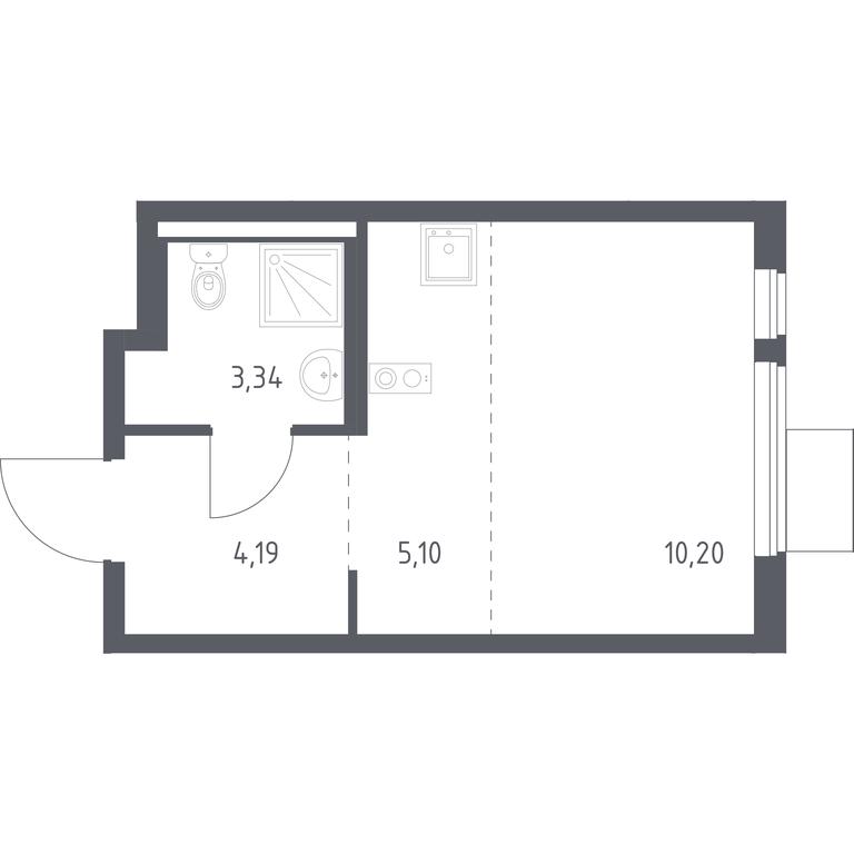 Apartment Sale, 22.83 sq. m. at Gorki Park, Shkolnaya ulitsa, 2, derevnya Korobovo, Leninskiy City District, Moscow Region, Russia #1 Apartment Sale, 22.83 sq. m. at Gorki Park, Shkolnaya ulitsa, 2, derevnya Korobovo, Leninskiy City District, Moscow Region, Russia #1