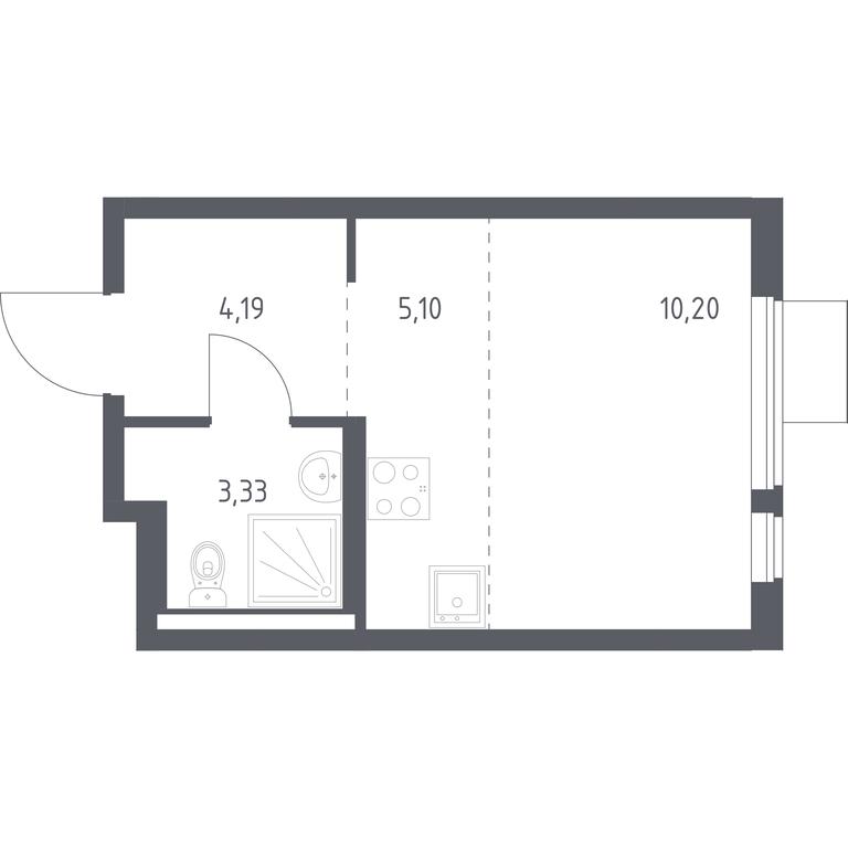 Apartment Sale, 22.82 sq. m. at Gorki Park, Shkolnaya ulitsa, 2, derevnya Korobovo, Leninskiy City District, Moscow Region, Russia #1 Apartment Sale, 22.82 sq. m. at Gorki Park, Shkolnaya ulitsa, 2, derevnya Korobovo, Leninskiy City District, Moscow Region, Russia #1