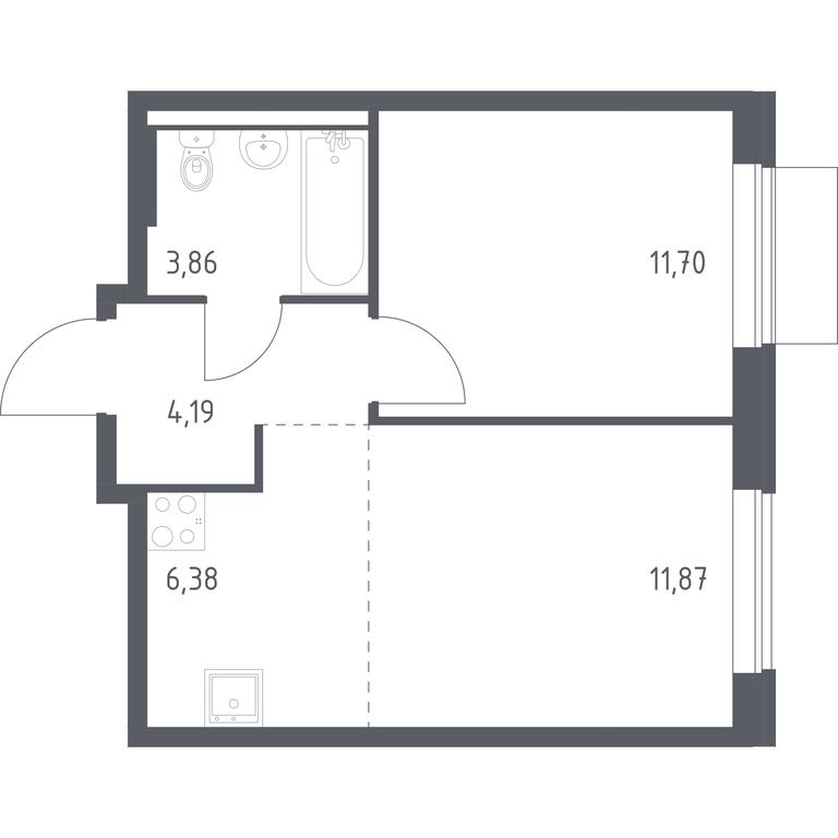 Apartment Sale, 38平方米 at Kvartal Aviatorov, ulitsa Koldunova, Aviatorov Microdistrict, Balashikha, Moscow Region, Russia #1 Apartment Sale, 38平方米 at Kvartal Aviatorov, ulitsa Koldunova, Aviatorov Microdistrict, Balashikha, Moscow Region, Russia #1