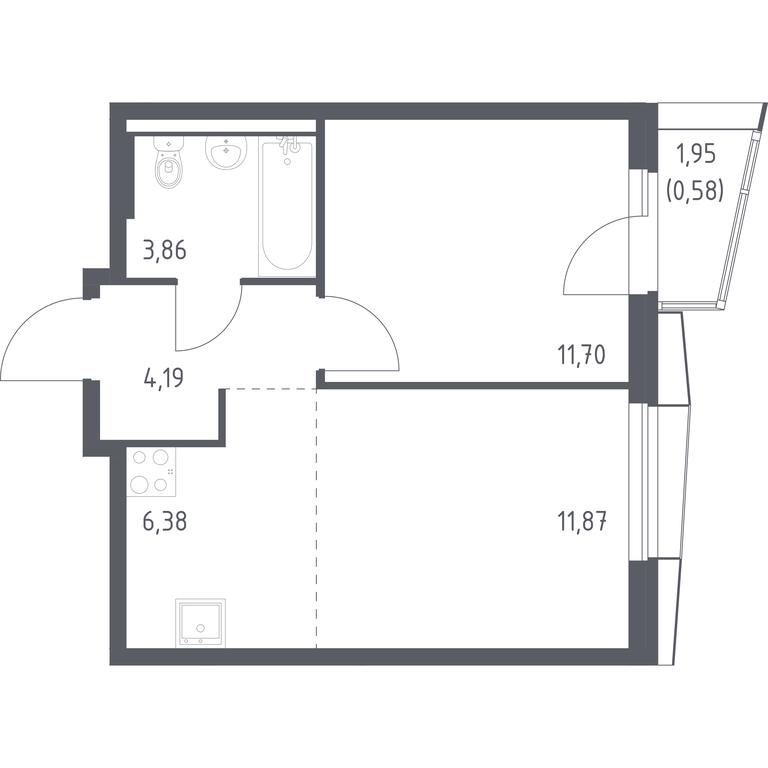 Apartment Sale, 38.58平方米 at Kvartal Aviatorov, ulitsa Koldunova, Aviatorov Microdistrict, Balashikha, Moscow Region, Russia #1 Apartment Sale, 38.58平方米 at Kvartal Aviatorov, ulitsa Koldunova, Aviatorov Microdistrict, Balashikha, Moscow Region, Russia #1