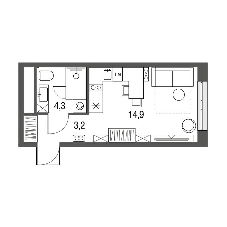 Apartment Sale, 22.3 sq. m. at Sirenevyi Park, Otkrytoye Highway, 20с1, Moscow, Russia #1 Apartment Sale, 22.3 sq. m. at Sirenevyi Park, Otkrytoye Highway, 20с1, Moscow, Russia #1