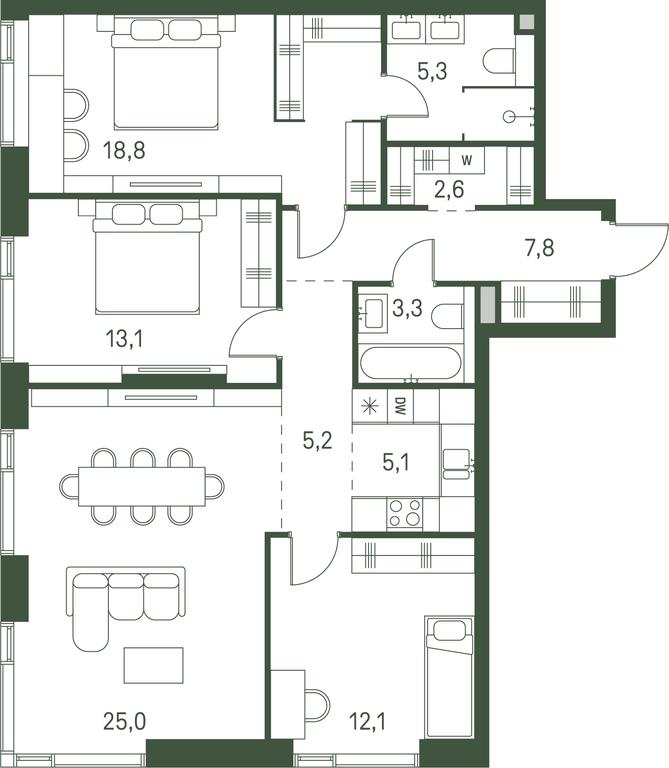 3-BD Apartment Sale, 98.3 sq. m. at Moments, Volokolamskoye Highway, 28, Moscow, Russia #1 3-BD Apartment Sale, 98.3 sq. m. at Moments, Volokolamskoye Highway, 28, Moscow, Russia #1