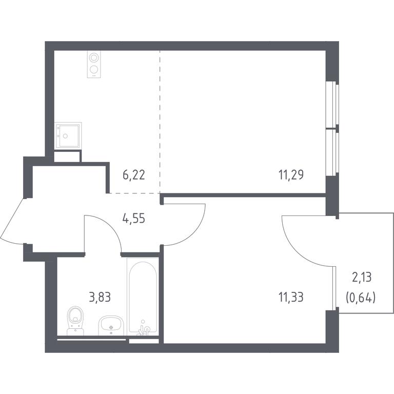 Apartment Sale, 37.86平方米 at Ostafevo, Ostafyevskoe Highway, 12к1, Ryazanovskoe Settlement, Moscow, Russia #1 Apartment Sale, 37.86平方米 at Ostafevo, Ostafyevskoe Highway, 12к1, Ryazanovskoe Settlement, Moscow, Russia #1