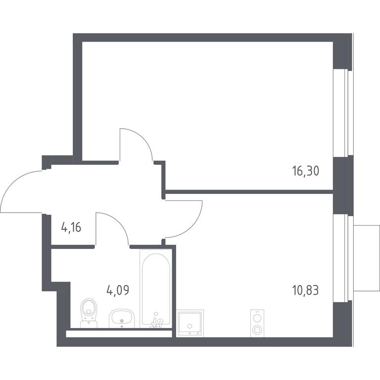 Apartment Sale, 35.38平方米 at Novoe Vidnoe, Kalinovka Village, Leninskiy City District, Moscow Region, Russia #1