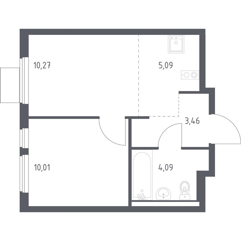 Apartment Sale, 32.92平方米 at Gorki Park, Shkolnaya ulitsa, 2, derevnya Korobovo, Leninskiy City District, Moscow Region, Russia #1 Apartment Sale, 32.92平方米 at Gorki Park, Shkolnaya ulitsa, 2, derevnya Korobovo, Leninskiy City District, Moscow Region, Russia #1