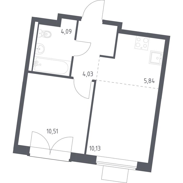 Apartment Sale, 34.6 sq. m. at Kvartal Zapadnyj, kvartal № 76, Marushkinskoye Settlement, Moscow, Russia #1 Apartment Sale, 34.6 sq. m. at Kvartal Zapadnyj, kvartal № 76, Marushkinskoye Settlement, Moscow, Russia #1