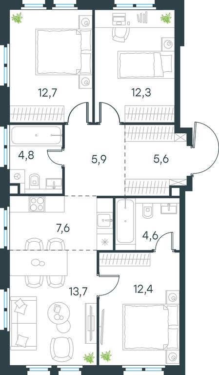 3-BD Apartment Sale, 79.6平方米 at Level Nizhegorodskaja, Perovskoye Highway, 21с1, Moscow, Russia #1 3-BD Apartment Sale, 79.6平方米 at Level Nizhegorodskaja, Perovskoye Highway, 21с1, Moscow, Russia #1