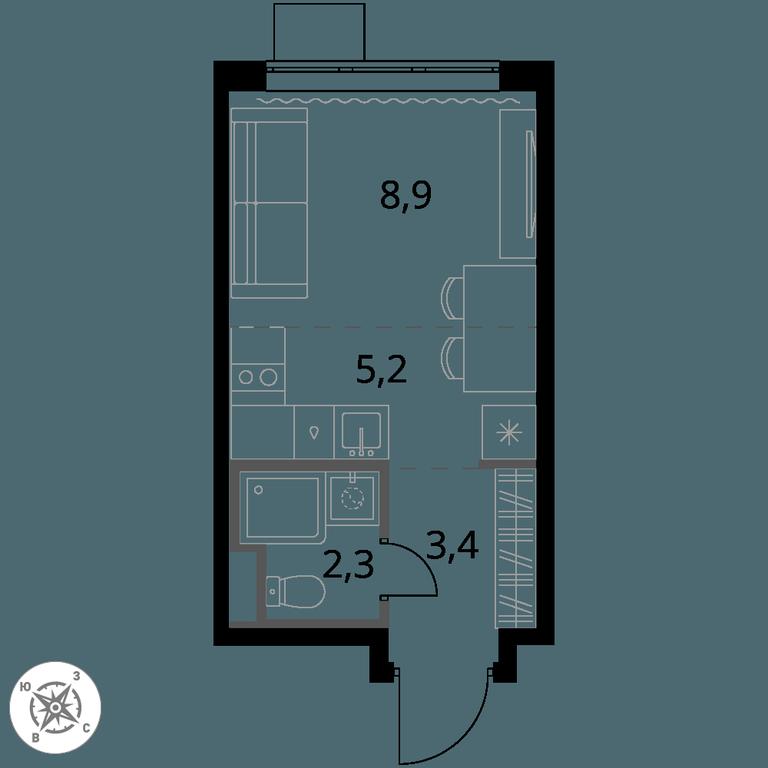 Apartment Sale, 19.8 sq. m. at Pervy Donskoj, zhiloy mikrorayon Sapronovo, derevnya Sapronovo, Leninskiy City District, Moscow Region, Russia #1 Apartment Sale, 19.8 sq. m. at Pervy Donskoj, zhiloy mikrorayon Sapronovo, derevnya Sapronovo, Leninskiy City District, Moscow Region, Russia #1