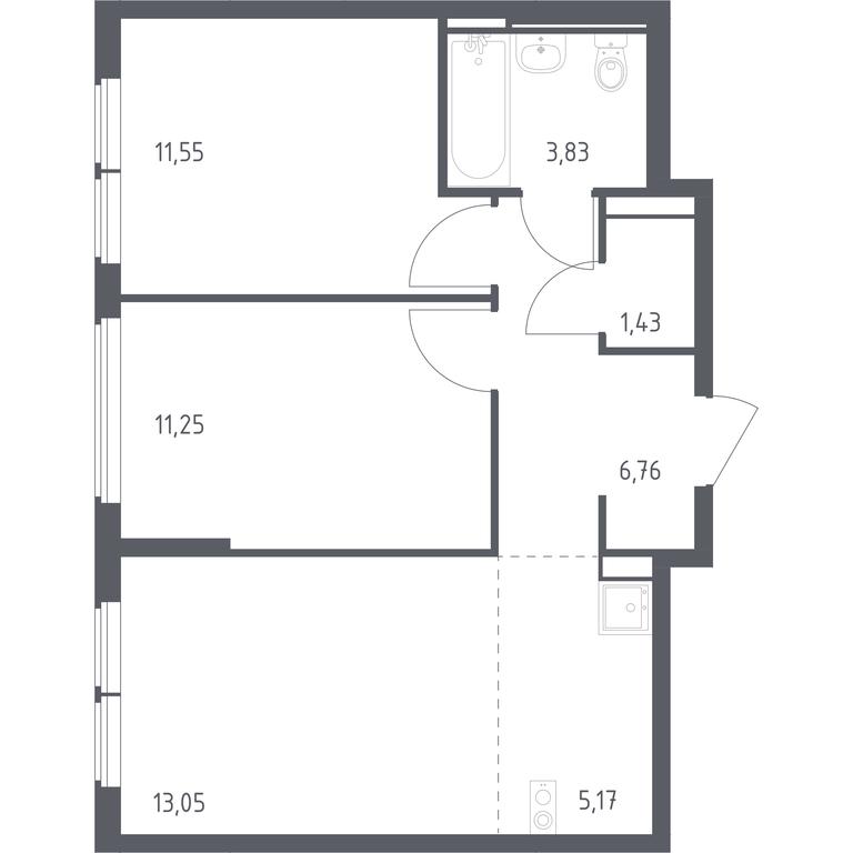 1-BD Apartment Sale, 53.04平方米 at Ostafevo, Ostafyevskoe Highway, 12к1, Ryazanovskoe Settlement, Moscow, Russia #1 1-BD Apartment Sale, 53.04平方米 at Ostafevo, Ostafyevskoe Highway, 12к1, Ryazanovskoe Settlement, Moscow, Russia #1