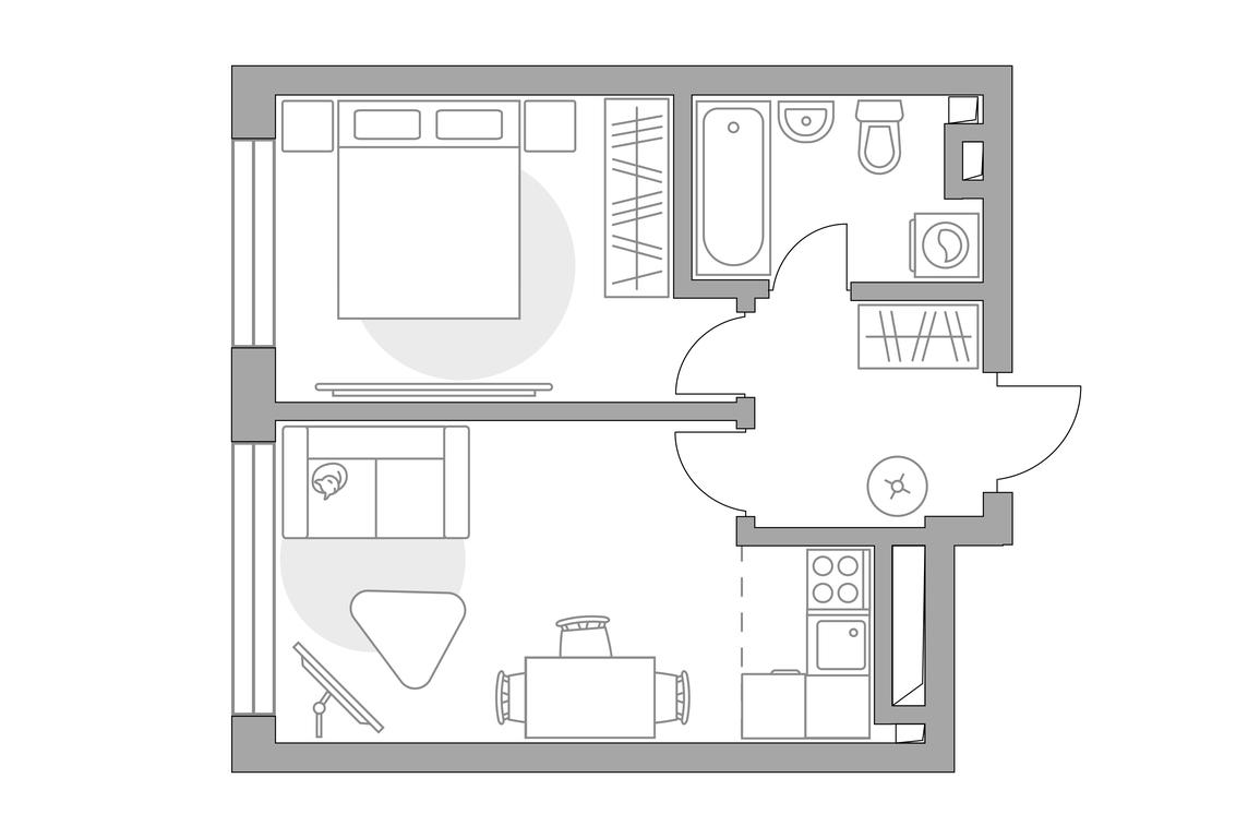 1-BD Apartment Sale, 37.41 sq. m. at Triniti 3, Dmitrovskoye Highway, 75к4, Moscow, Russia #1 1-BD Apartment Sale, 37.41 sq. m. at Triniti 3, Dmitrovskoye Highway, 75к4, Moscow, Russia #1