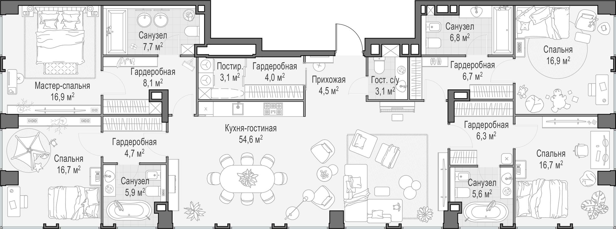 5-BD Apartment Sale, 189.1 sq. m. at Life Time, Sergeya Makeyeva Street, вл11/9с1-10, Moscow, Russia #1 5-BD Apartment Sale, 189.1 sq. m. at Life Time, Sergeya Makeyeva Street, вл11/9с1-10, Moscow, Russia #1