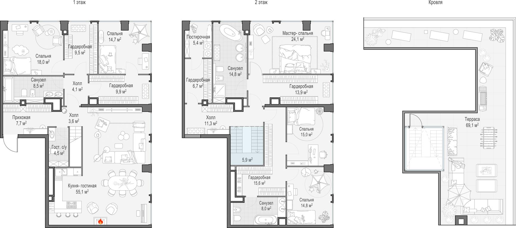 4-BD Apartment Sale, 272.7 sq. m. at Life Time, Sergeya Makeyeva Street, вл11/9с1-10, Moscow, Russia #1