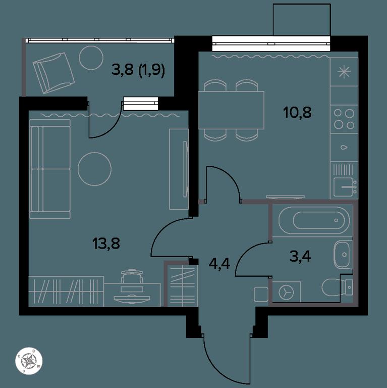 1-BD Apartment Sale, 34.7 sq. m. at Yzhnaya Bitsa, Yuzhnaya Bitsa Residential Complex, posyolok Bittsa, Leninskiy City District, Moscow Region, Russia #1 1-BD Apartment Sale, 34.7 sq. m. at Yzhnaya Bitsa, Yuzhnaya Bitsa Residential Complex, posyolok Bittsa, Leninskiy City District, Moscow Region, Russia #1