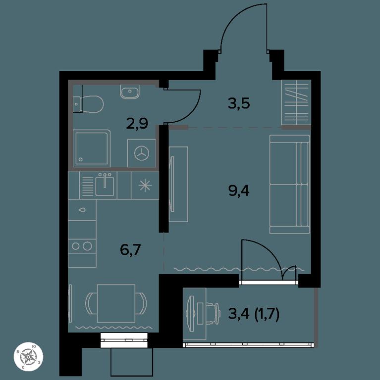 Apartment Sale, 24.8 sq. m. at Yzhnaya Bitsa, Yuzhnaya Bitsa Residential Complex, posyolok Bittsa, Leninskiy City District, Moscow Region, Russia #1 Apartment Sale, 24.8 sq. m. at Yzhnaya Bitsa, Yuzhnaya Bitsa Residential Complex, posyolok Bittsa, Leninskiy City District, Moscow Region, Russia #1
