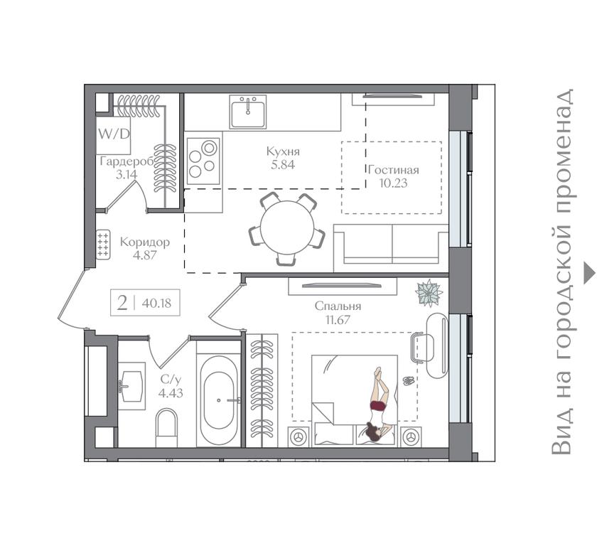 1-BD Apartment Sale, 40.37 sq. m. at Preobrazhenskaya ploschad, 1st Bukhvostova Street, Moscow, Russia #2 1-BD Apartment Sale, 40.37 sq. m. at Preobrazhenskaya ploschad, 1st Bukhvostova Street, Moscow, Russia #2