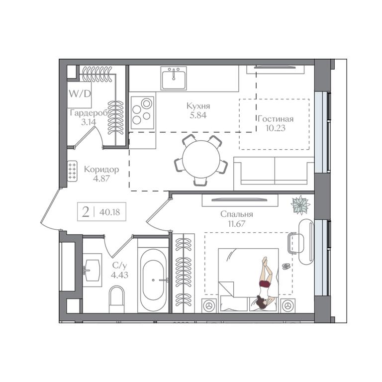 1-BD Apartment Sale, 40.37 sq. m. at Preobrazhenskaya ploschad, 1st Bukhvostova Street, Moscow, Russia #1 1-BD Apartment Sale, 40.37 sq. m. at Preobrazhenskaya ploschad, 1st Bukhvostova Street, Moscow, Russia #1