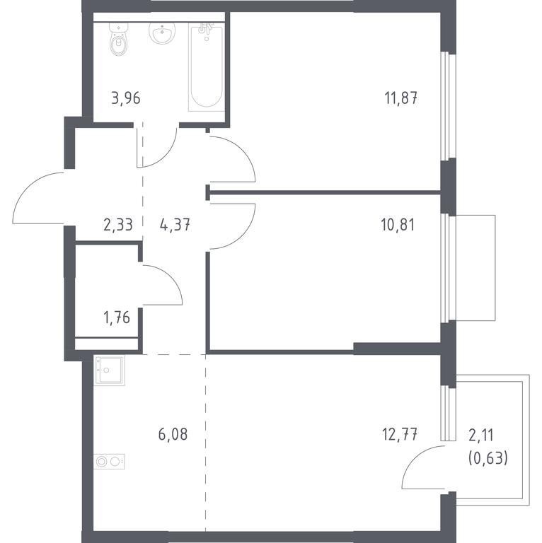 1-BD Apartment Sale, 54.58 sq. m. at Prigorod Lesnoe, Molodyozhny bulvar, 6, derevnya Misaylovo, Leninskiy City District, Moscow Region, Russia #1 1-BD Apartment Sale, 54.58 sq. m. at Prigorod Lesnoe, Molodyozhny bulvar, 6, derevnya Misaylovo, Leninskiy City District, Moscow Region, Russia #1