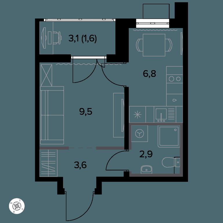 Apartment Sale, 25.2平方米 at Yzhnaya Bitsa, Yuzhnaya Bitsa Residential Complex, posyolok Bittsa, Leninskiy City District, Moscow Region, Russia #1 Apartment Sale, 25.2平方米 at Yzhnaya Bitsa, Yuzhnaya Bitsa Residential Complex, posyolok Bittsa, Leninskiy City District, Moscow Region, Russia #1