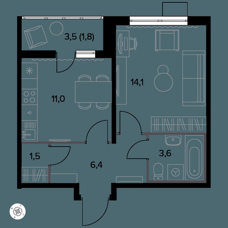 1-BD Apartment Sale, 38.8 sq. m. at Yzhnaya Bitsa, Yuzhnaya Bitsa Residential Complex, posyolok Bittsa, Leninskiy City District, Moscow Region, Russia #1 1-BD Apartment Sale, 38.8 sq. m. at Yzhnaya Bitsa, Yuzhnaya Bitsa Residential Complex, posyolok Bittsa, Leninskiy City District, Moscow Region, Russia #1