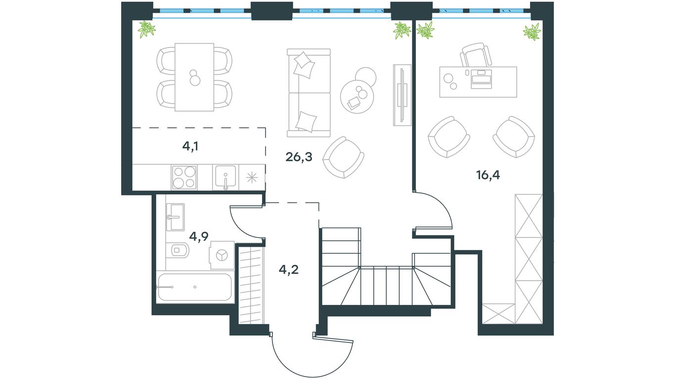 4-BD Apartment Sale, 108.5 sq. m. at Level Yzhnoportovaya, Yuzhnoportovaya Street, 28Ас17, Moscow, Russia #1 4-BD Apartment Sale, 108.5 sq. m. at Level Yzhnoportovaya, Yuzhnoportovaya Street, 28Ас17, Moscow, Russia #1