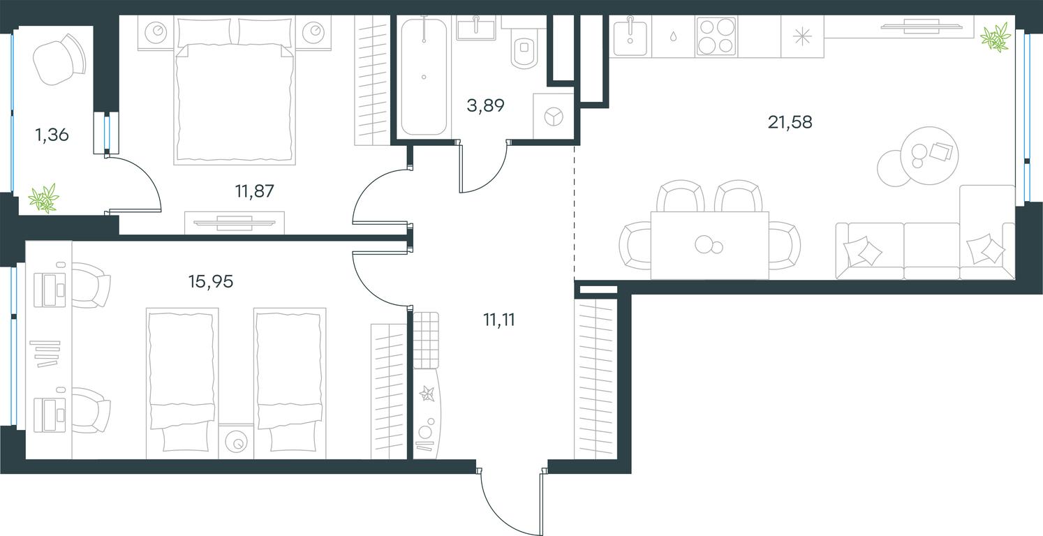 1-BD Apartment Sale, 65.76 sq. m. at Gorod V lesu, Gorod V Lesu Residential Complex, Village of Otradnoye, Krasnogorsk Urban District, Moscow Region, Russia #1 1-BD Apartment Sale, 65.76 sq. m. at Gorod V lesu, Gorod V Lesu Residential Complex, Village of Otradnoye, Krasnogorsk Urban District, Moscow Region, Russia #1