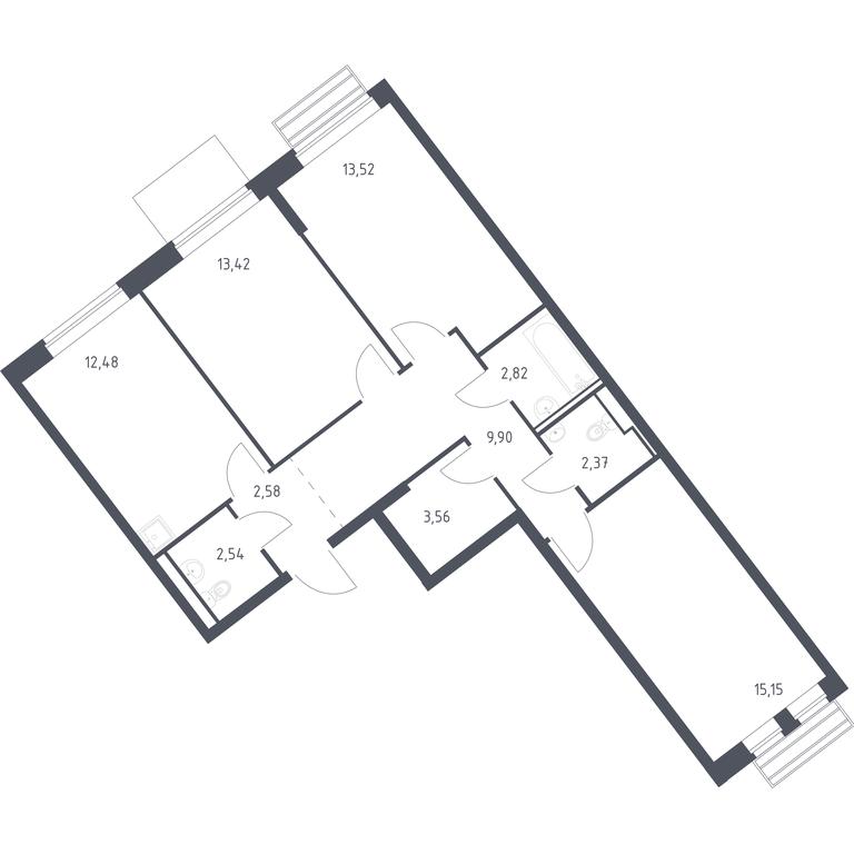 2-BD Apartment Sale, 78.34 sq. m. at Rublevskiy Kvartal, Laykovo Green Quarter, zhiloy kompleks Gorod-sobytiye Laykovo, selo Laykovo, Odintsovskiy City District, Moscow Region, Russia #1 2-BD Apartment Sale, 78.34 sq. m. at Rublevskiy Kvartal, Laykovo Green Quarter, zhiloy kompleks Gorod-sobytiye Laykovo, selo Laykovo, Odintsovskiy City District, Moscow Region, Russia #1