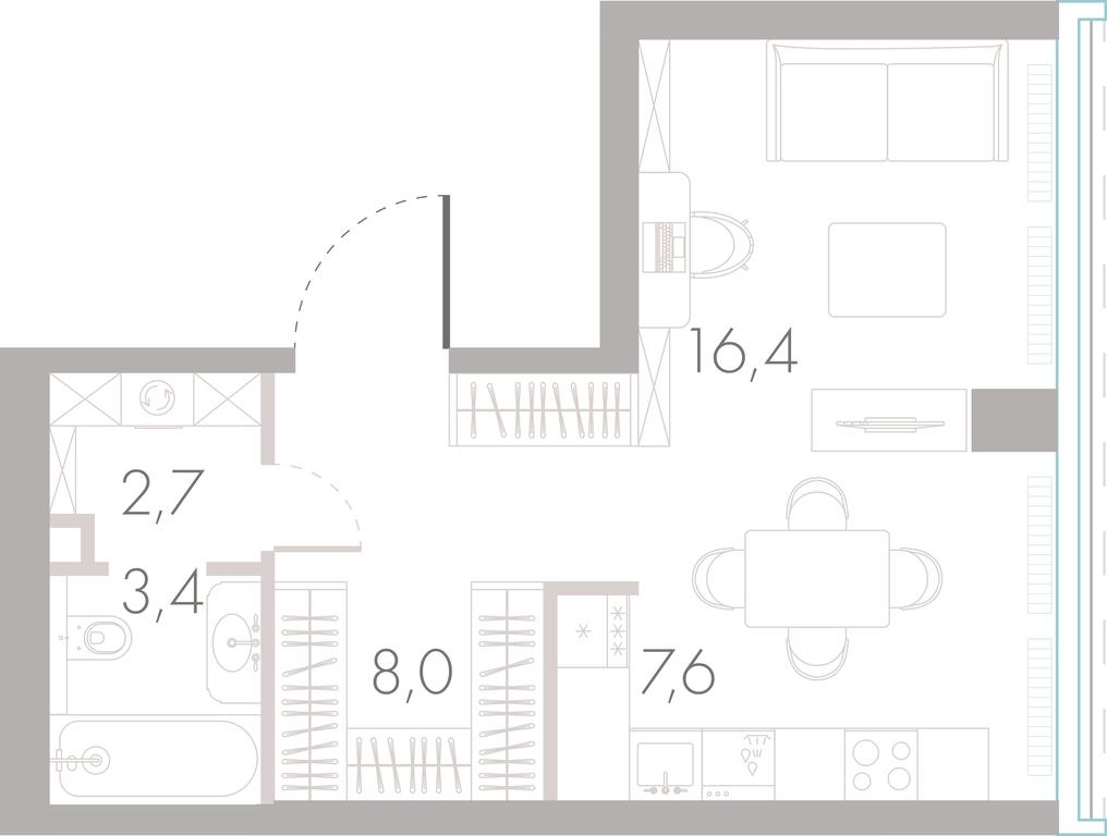 Apartment Sale, 37.4平方米 at River Park Towers, Kutuzovsky Drive, 16с1, Moscow, Russia #1 Apartment Sale, 37.4平方米 at River Park Towers, Kutuzovsky Drive, 16с1, Moscow, Russia #1