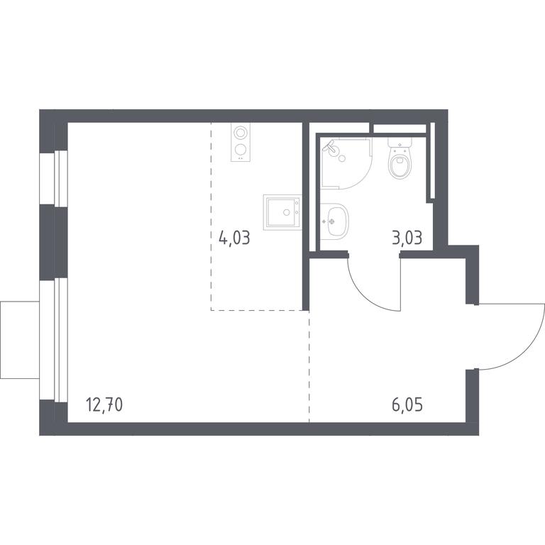 Apartment Sale, 25.81平方米 at Pribrezhnyi Park, Pribrezhniy Park Residential Complex, Village of Yam, Domodedovo City District, Moscow Region, Russia #1 Apartment Sale, 25.81平方米 at Pribrezhnyi Park, Pribrezhniy Park Residential Complex, Village of Yam, Domodedovo City District, Moscow Region, Russia #1
