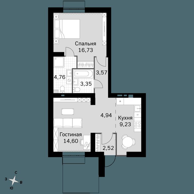 2-BD Apartment Sale, 59.7 sq. m. at Zhavoronki Club, zhiloy kompleks Akkord Smart-kvartal, Mitkino Village, Odintsovskiy City District, Moscow Region, Russia #1 2-BD Apartment Sale, 59.7 sq. m. at Zhavoronki Club, zhiloy kompleks Akkord Smart-kvartal, Mitkino Village, Odintsovskiy City District, Moscow Region, Russia #1