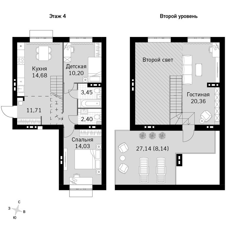 3-BD Apartment Sale, 84.97 sq. m. at Zhavoronki Club, zhiloy kompleks Akkord Smart-kvartal, Mitkino Village, Odintsovskiy City District, Moscow Region, Russia #1