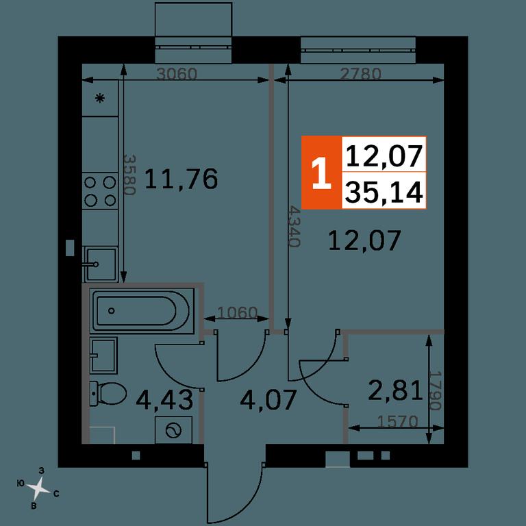 1-BD Apartment Sale, 35.14 sq. m. at Zhavoronki Club, zhiloy kompleks Akkord Smart-kvartal, Mitkino Village, Odintsovskiy City District, Moscow Region, Russia #2 1-BD Apartment Sale, 35.14 sq. m. at Zhavoronki Club, zhiloy kompleks Akkord Smart-kvartal, Mitkino Village, Odintsovskiy City District, Moscow Region, Russia #2