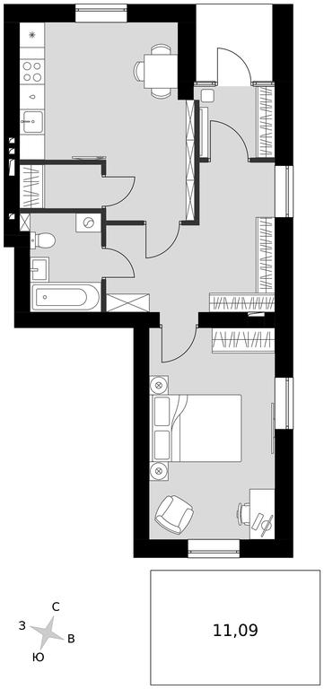 2-BD Apartment Sale, 55.82平方米 at Park Aprel, ulitsa Park Aprel, 1, Aprelevka, Naro-Fominskiy City District, Moscow Region, Russia #1 2-BD Apartment Sale, 55.82平方米 at Park Aprel, ulitsa Park Aprel, 1, Aprelevka, Naro-Fominskiy City District, Moscow Region, Russia #1