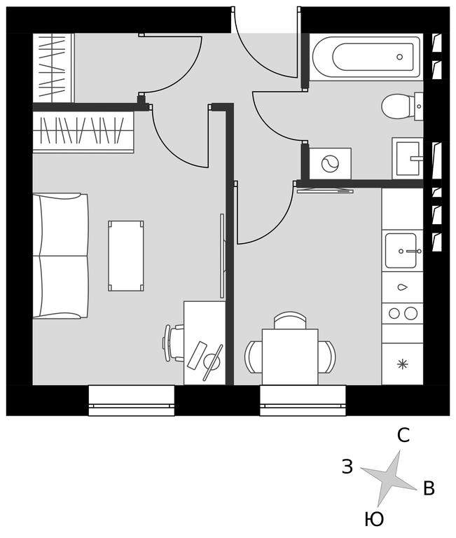 1-BD Apartment Sale, 27.86 sq. m. at Park Aprel, ulitsa Park Aprel, 1, Aprelevka, Naro-Fominskiy City District, Moscow Region, Russia #1 1-BD Apartment Sale, 27.86 sq. m. at Park Aprel, ulitsa Park Aprel, 1, Aprelevka, Naro-Fominskiy City District, Moscow Region, Russia #1